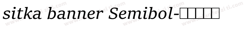 sitka banner Semibol字体转换